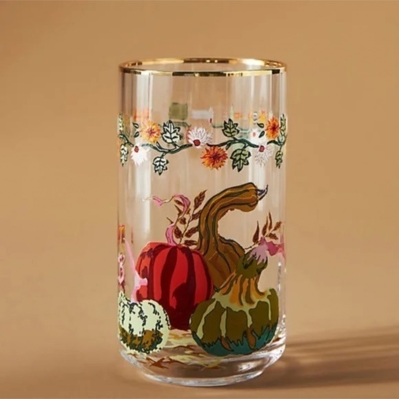 Anthropologie Other - Anthropologie Inslee Farris Autumn's Bounty Pumpkin  Glass